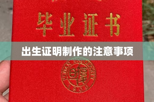 肇庆出生证明制作的注意事项